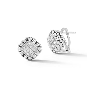 JAI Diamond Cushion Earrings